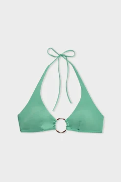 ETAM Triángulos|Top bikini triángulo con detalle de anillas La modelo mide 1m75 y viste S