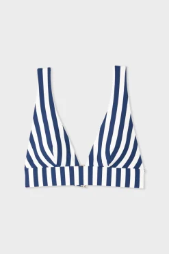 ETAM Triángulos|Top bikini triángulo sin aros a rayas ESTAMPADO