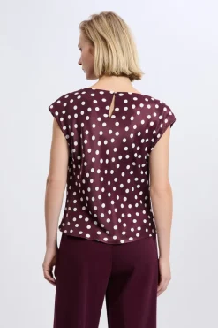 ETAM Manga Corta|Estampadas|Top bénitier à pois IMP FD VIOLET