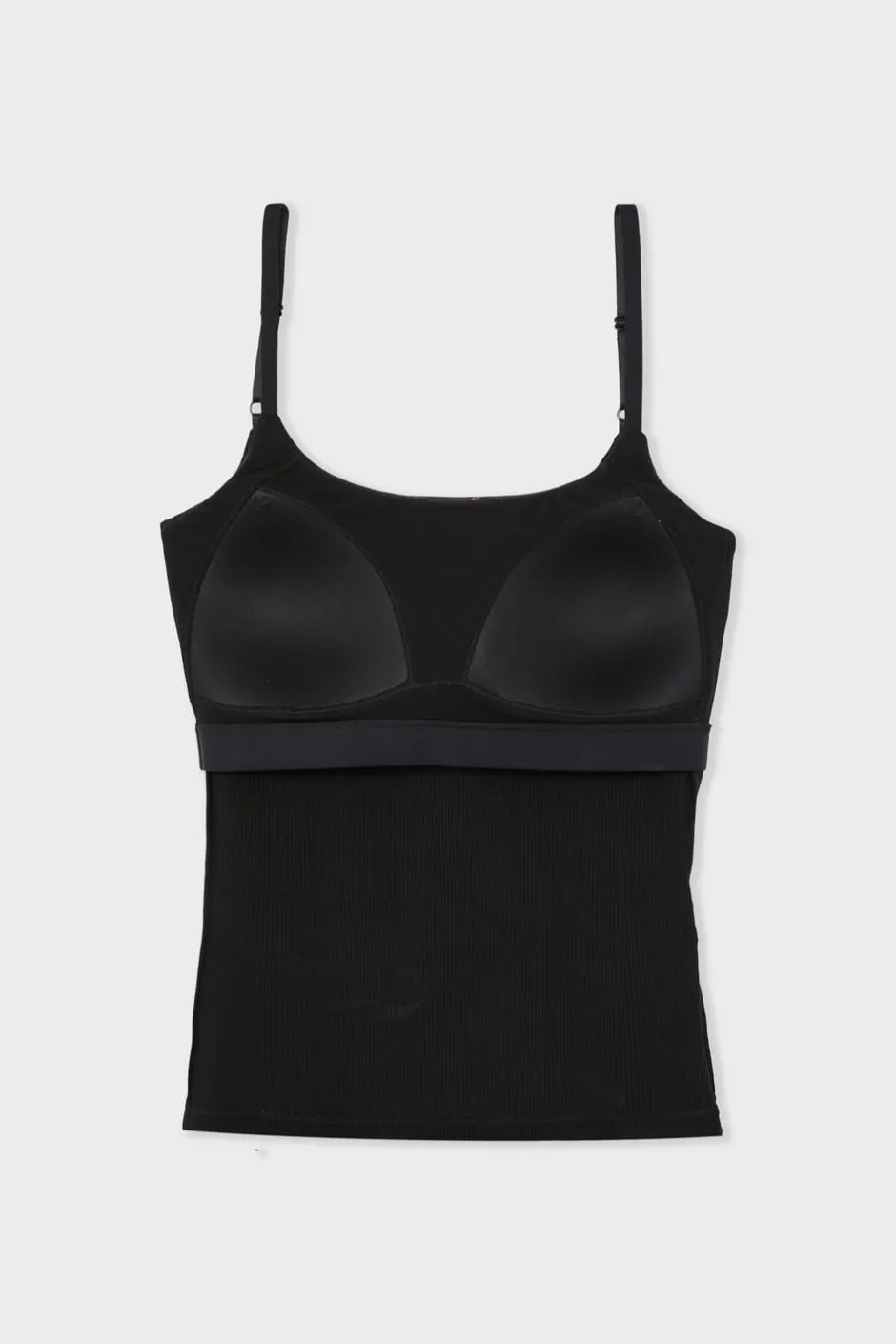 ETAM Cuello En V|Tops Sin Mangas|Top con sujetador integrado NEGRO