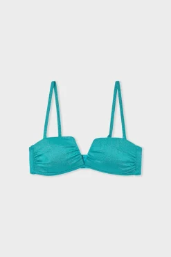 ETAM Bandeau|Top de bikini bandeau AZUL VERDOSO