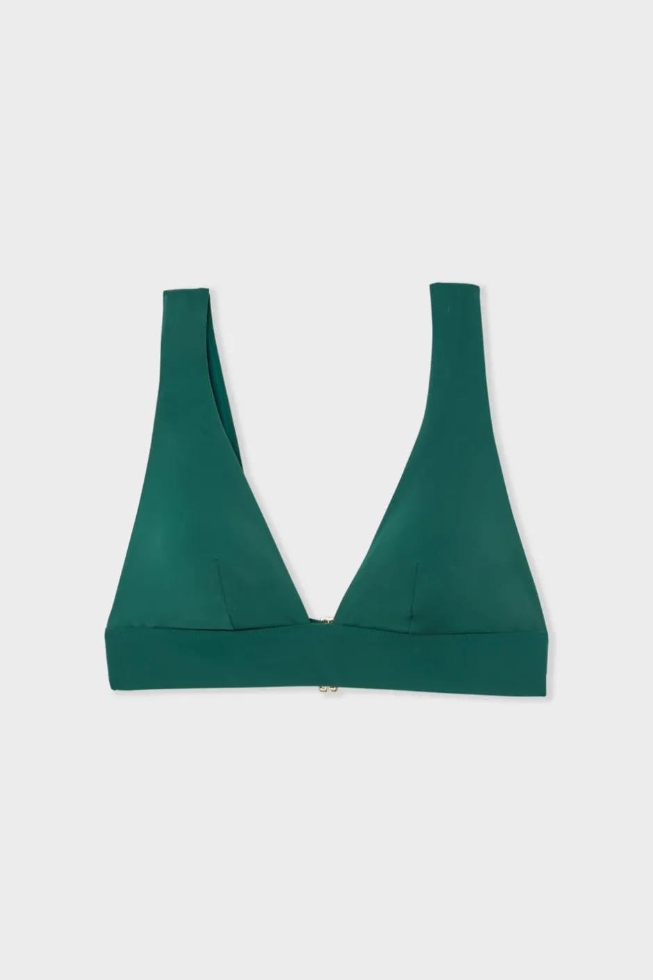 ETAM Triángulos|Top de bikini triangular VERDE ABETO