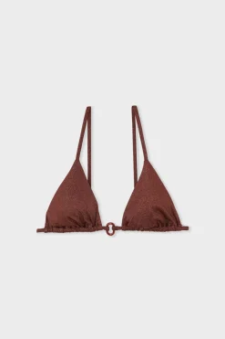 ETAM Triángulos|Top de bikini triangular CHOCOLATE