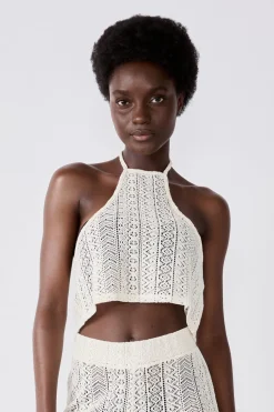 ETAM Túnicas Y Vestidos De Playa|Top de ganchillo CRUDO