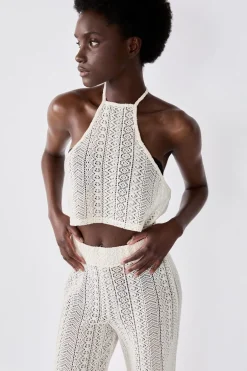 ETAM Túnicas Y Vestidos De Playa|Top de ganchillo CRUDO