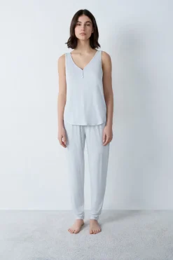 ETAM Partes De Arriba De Pijama|Los Pijamas Más Responsables|Top de pijama GRIS CLARO