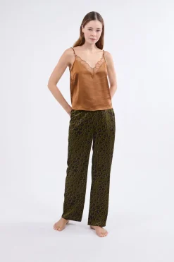 ETAM Partes De Arriba De Pijama|Top de satén BRONCE