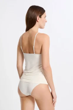 ETAM Colección Térmica|Pijamas Esenciales|Top de tejido térmico CRUDO