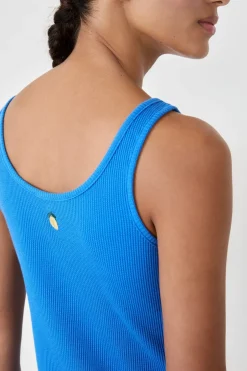ETAM Partes De Arriba De Pijama|Los Pijamas Más Responsables|Top de tirantes de algodón AZUL REAL