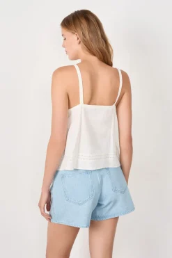 ETAM Tops Sin Mangas|Top de tirantes de algodón ECRU