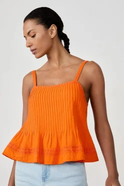 ETAM Tops Sin Mangas|Top de tirantes de algodón ALBARICOQUE