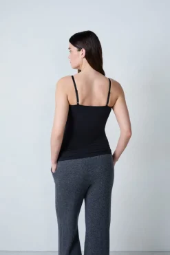 ETAM Sujetadores Maternidad|Sujetadores Deportivos·Sujetadores Maternidad|Top de tirantes finos de lactancia NEGRO