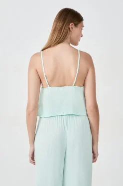 ETAM Partes De Arriba De Pijama|Top satinado con tirantes CELAD&Oacute;N