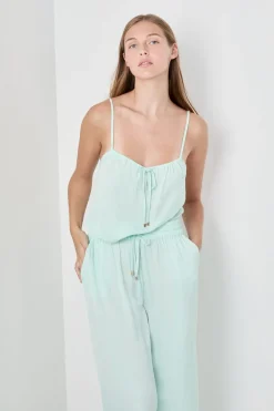 ETAM Partes De Arriba De Pijama|Top satinado con tirantes CELAD&Oacute;N