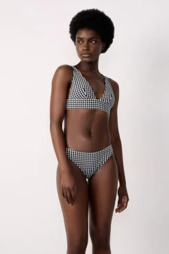 ETAM Triángulos|Top triangular con de cuadro vichy ESTAMPADO