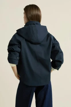 ETAM Abrigos Cortos|Abrigos|Trench à capuche avec coton ENCRE
