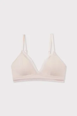 ETAM Triángulo|Sin Aro|Triángulo sin aros, almohadillas de algodón extraíbles ROSA P&Aacute;LIDO