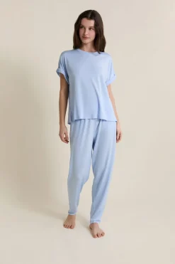 ETAM Los Pijamas Más Responsables|Partes De Arriba De Pijama|T-shirt de pyjama manches courtes BLEU AZUR