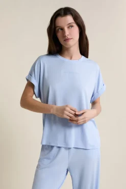 ETAM Los Pijamas Más Responsables|Partes De Arriba De Pijama|T-shirt de pyjama manches courtes BLEU AZUR