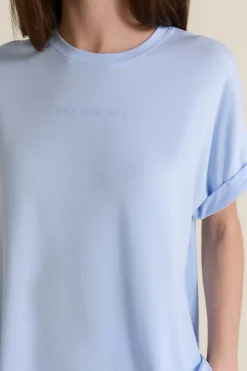 ETAM Los Pijamas Más Responsables|Partes De Arriba De Pijama|T-shirt de pyjama manches courtes BLEU AZUR