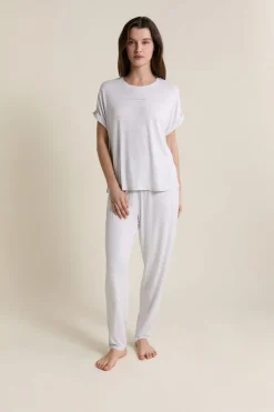 ETAM Los Pijamas Más Responsables|Partes De Arriba De Pijama|T-shirt de pyjama manches courtes GRIS CLAIR