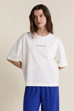 ETAM Los Pijamas Más Responsables|Partes De Arriba De Pijama|T-shirt de pyjama manches courtes en coton BLEU ROYAL