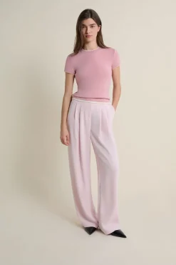 ETAM Cuello Redondo|Manga Corta|Tshirt manches courtes col rond ROSE