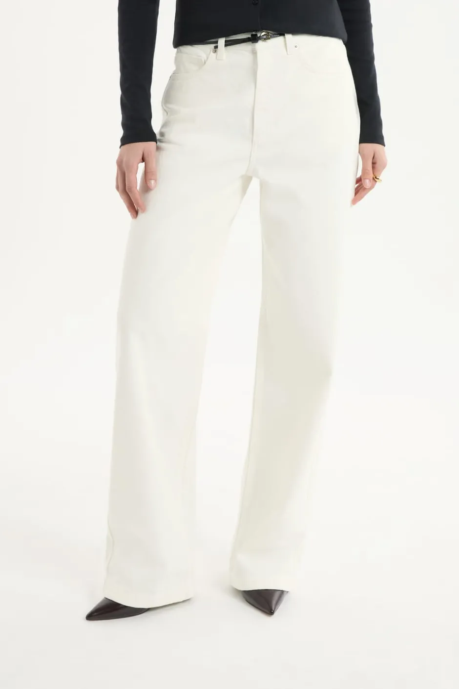 ETAM Jeans|Vaqueros anchos de algodón crudo