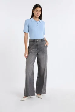 ETAM Corte Ancho|Jeans|Vaqueros anchos de algodón GRIS