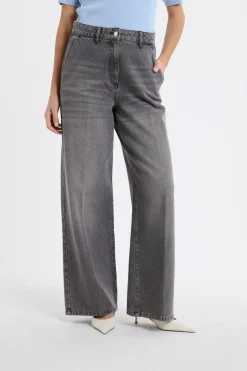 ETAM Corte Ancho|Jeans|Vaqueros anchos de algodón GRIS