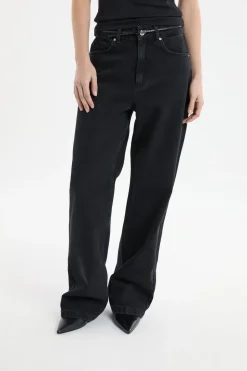 ETAM Jeans|Mom Jeans|Vaqueros anchos de algodón NEGRO