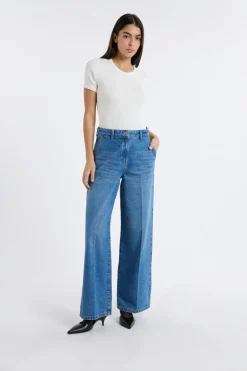 ETAM Corte Ancho|Jeans|Vaqueros anchos de algodón AZUL
