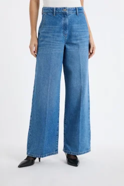 ETAM Corte Ancho|Jeans|Vaqueros anchos de algodón AZUL