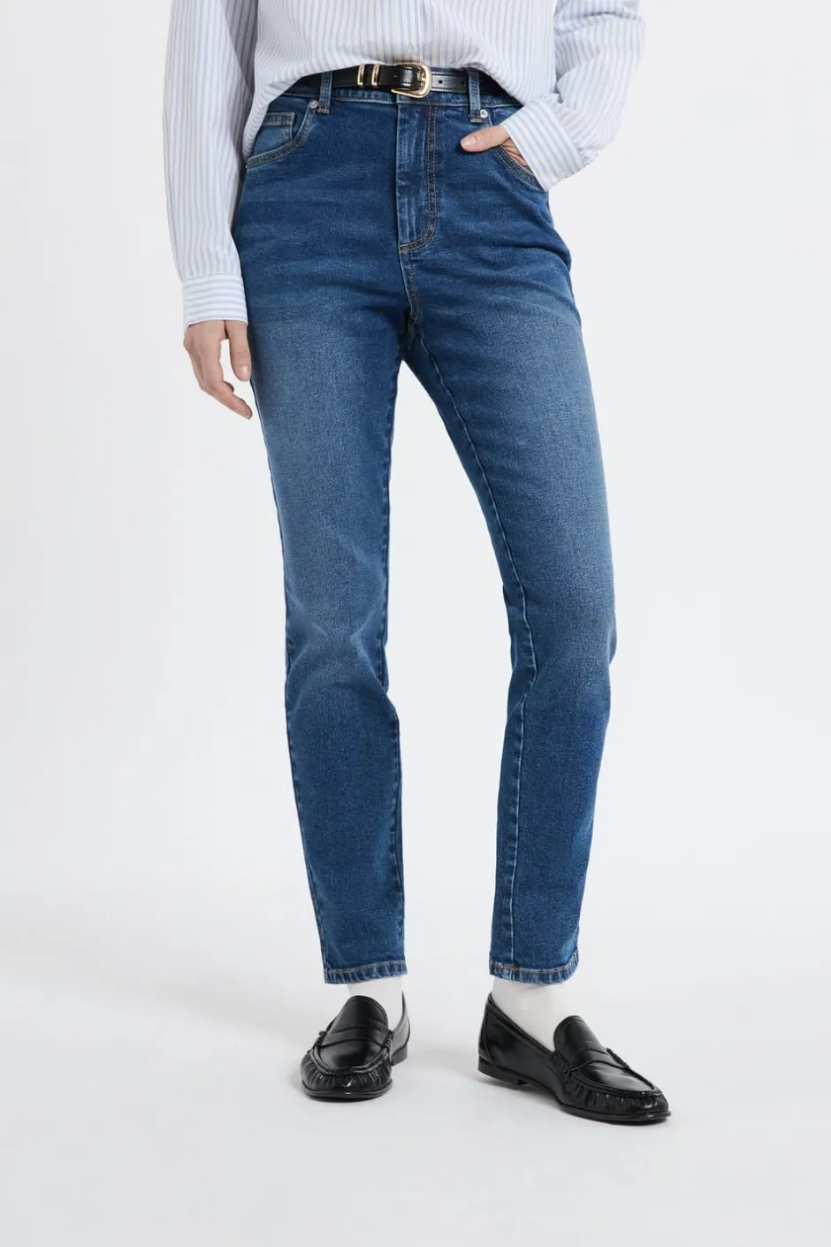 ETAM Jeans|Slim Jeans|Vaqueros de corte slim AZUL NOCHE