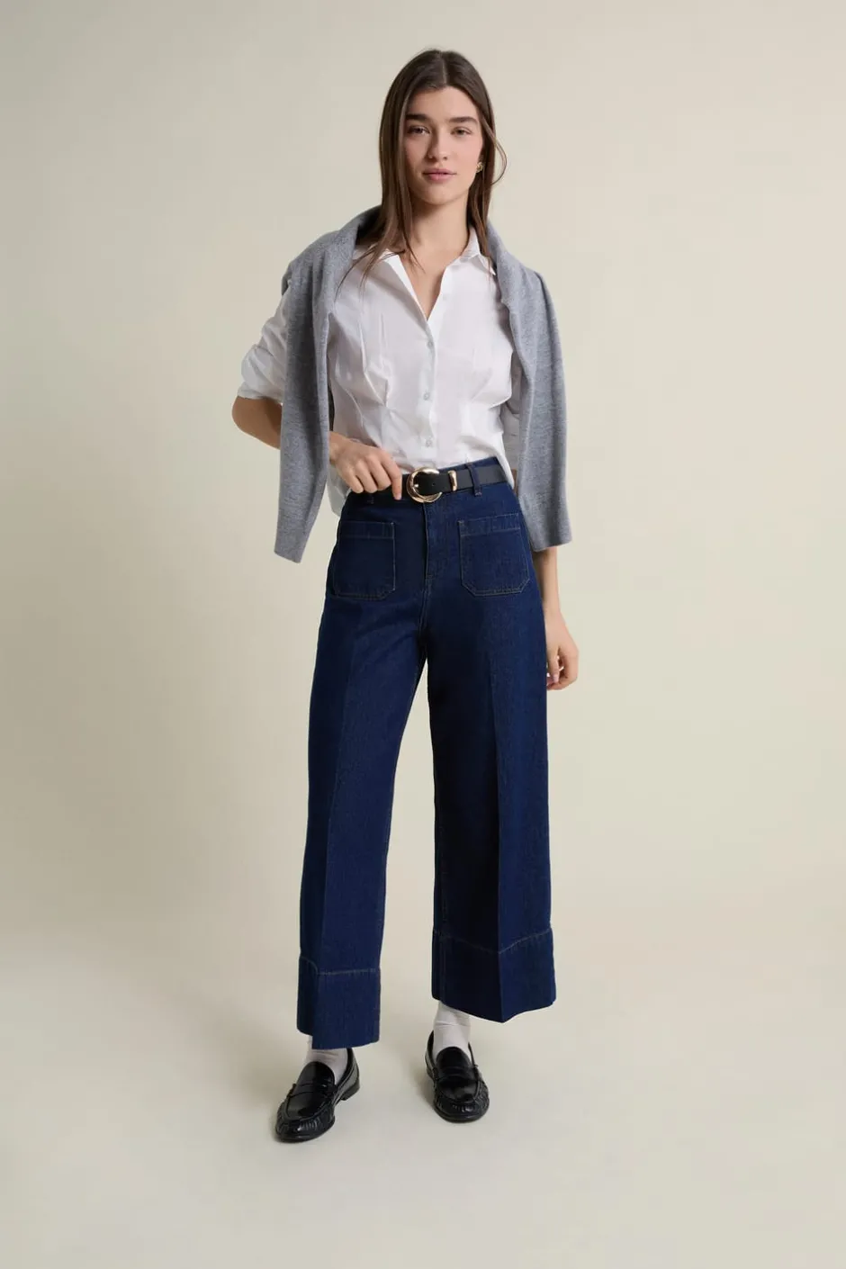 ETAM Corte Recto|Jeans|Vaqueros rectos con bolsillos delanteros azul denim