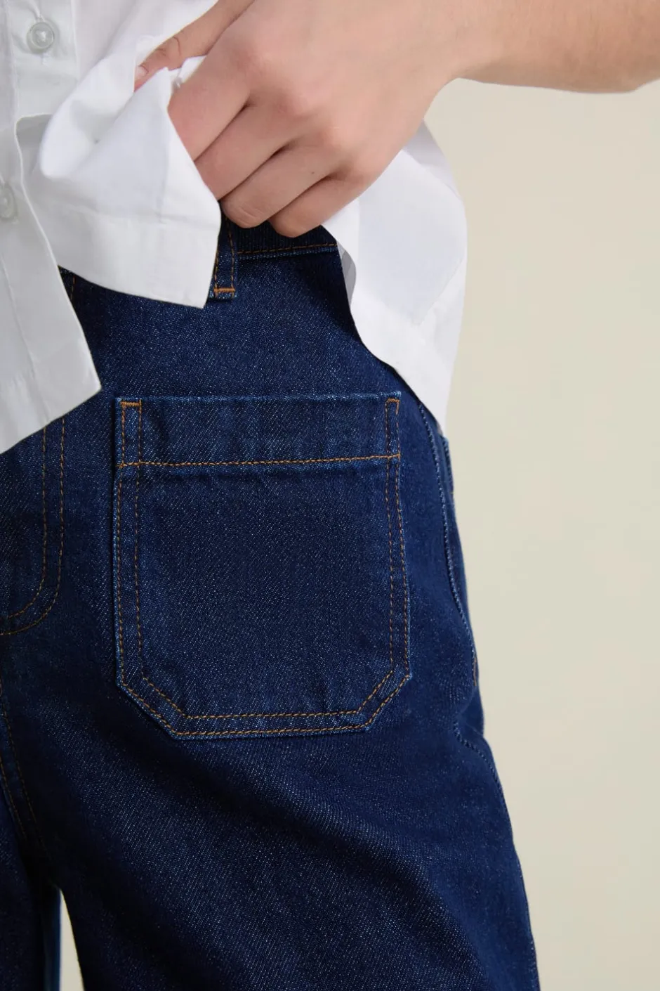 ETAM Corte Recto|Jeans|Vaqueros rectos con bolsillos delanteros azul denim