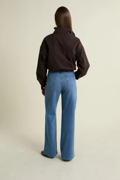 ETAM Corte Ancho|Jeans|Vaqueros rectos de algodón AZUL