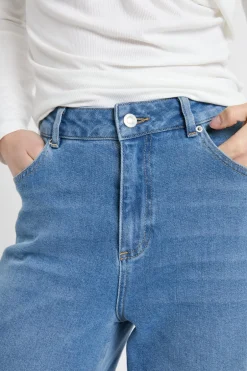 ETAM Corte Ancho|Jeans|Vaqueros rectos de algodón AZUL