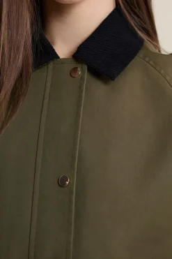 ETAM Chaquetas|Abrigos Cortos|Veste courte à col velours KAKI