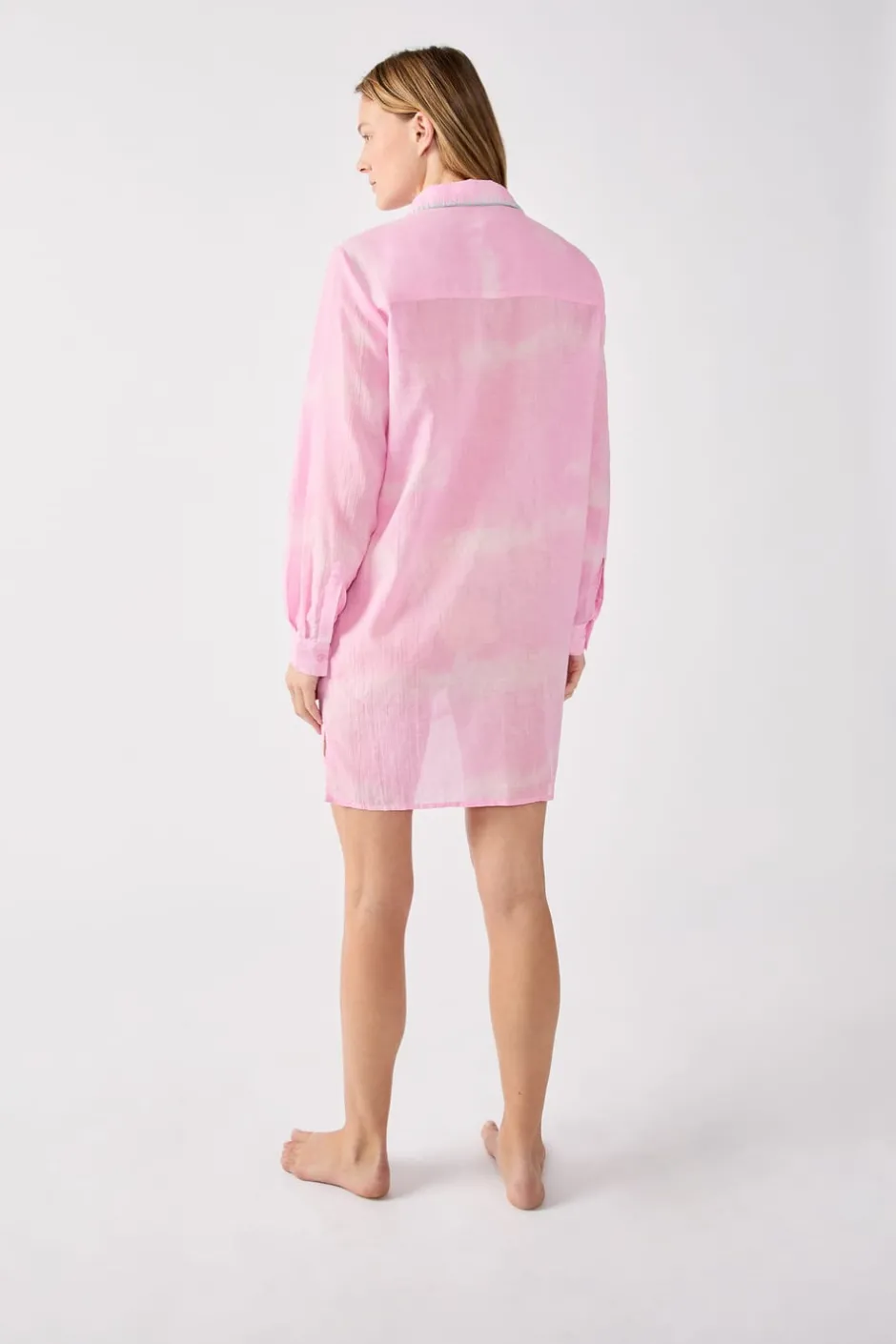 ETAM Túnicas Y Vestidos De Playa|Vestido camisero de algodón bordado ROSA
