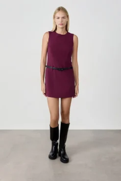 ETAM Vestidos Cortos|Vestidos Lisos|Vestido corto con cinturón CASSIS
