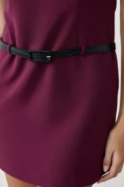 ETAM Vestidos Cortos|Vestidos Lisos|Vestido corto con cinturón CASSIS