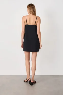 ETAM Combinaciones|Vestidos Cortos|Vestido de algodón NEGRO