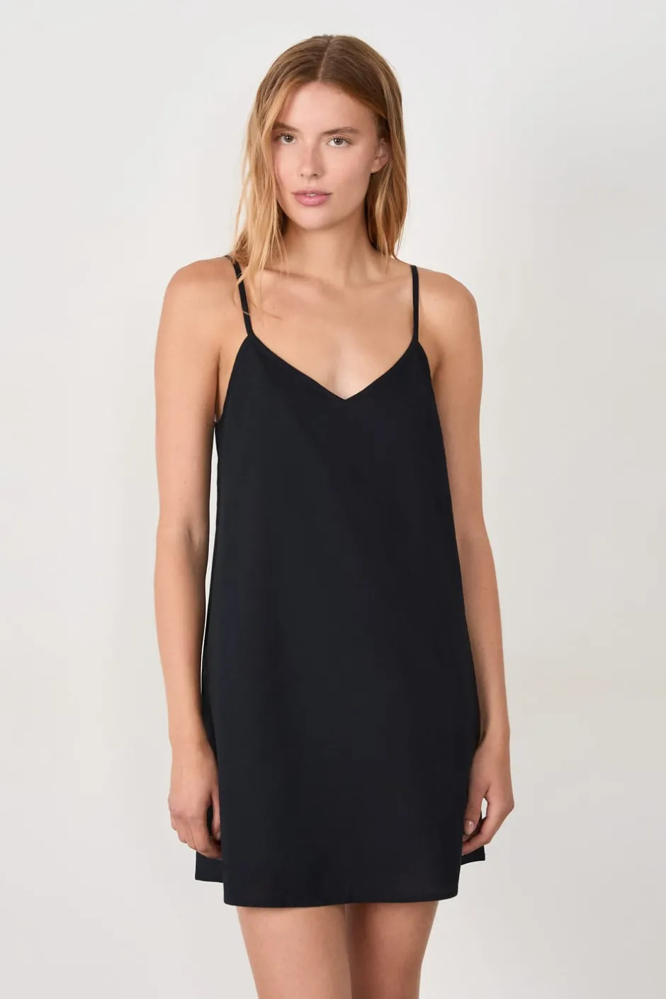 ETAM Combinaciones|Vestidos Cortos|Vestido de algodón NEGRO