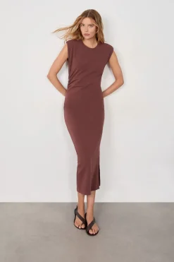 ETAM Vestidos Largos|Vestidos Lisos|Vestido largo de algodón MARR&Oacute;N
