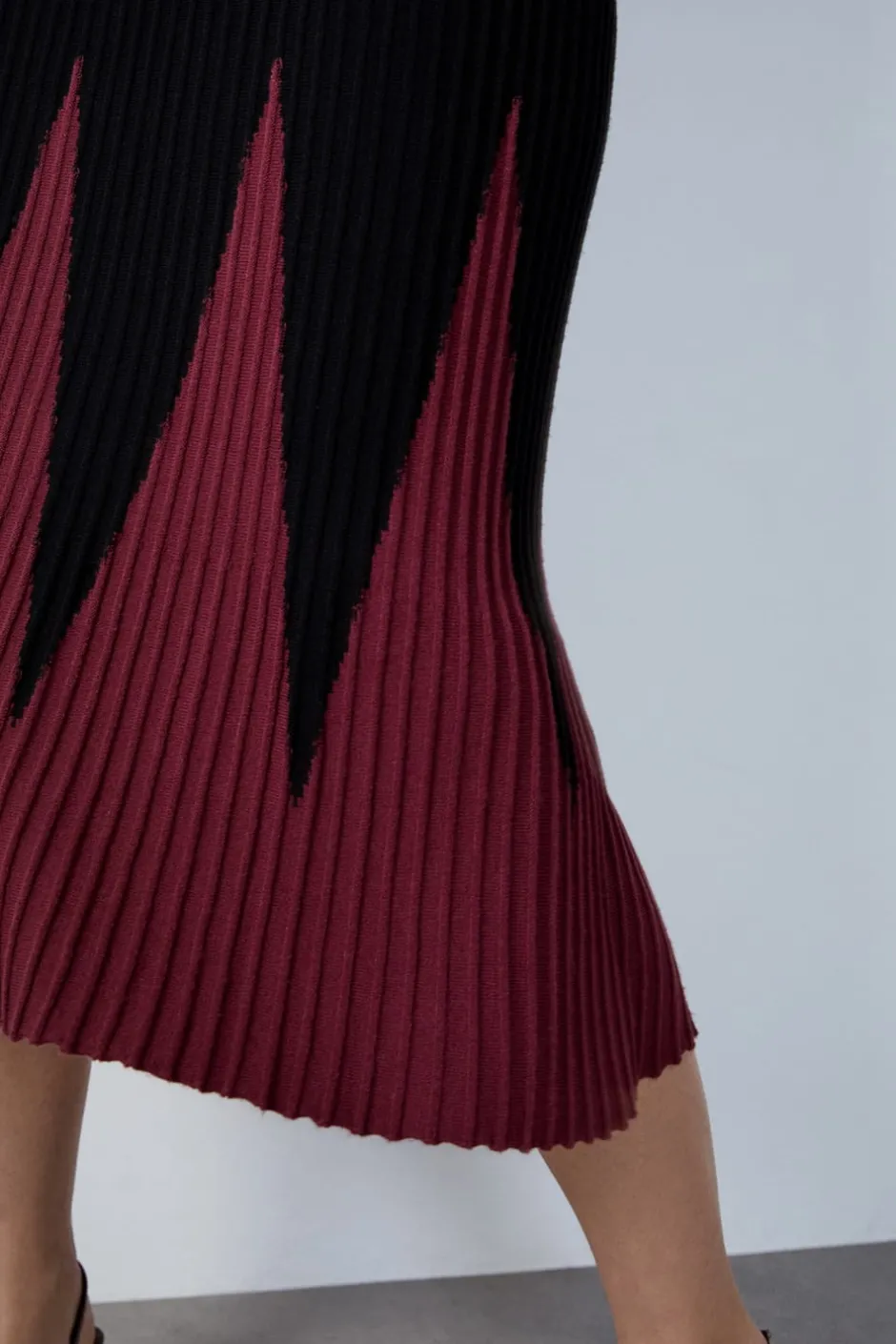 ETAM Vestidos Largos|Vestidos Lisos|Vestido largo de canalé NEGRO