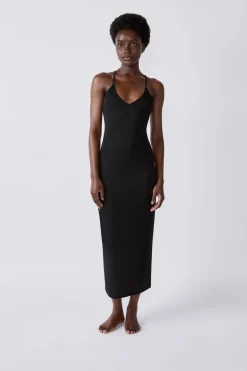 ETAM Túnicas Y Vestidos De Playa|Vestidos De Playa|Vestido largo de playa brillante PLATA