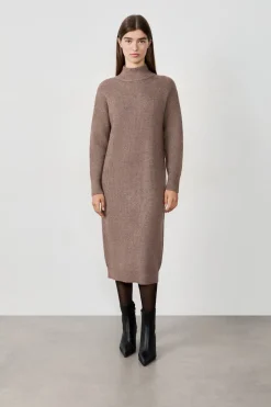 ETAM Vestidos Largos|Vestidos Lisos|Vestido suéter largo TOPO