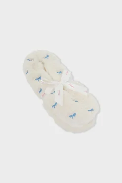 ETAM Accesorios|Zapatillas|Zapatillas con motivos de tejido ultrasuave BLANCO