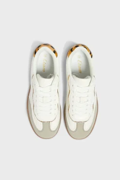 ETAM Zapatos|Zapatillas deportivas con estampado de leopardo BLANCO